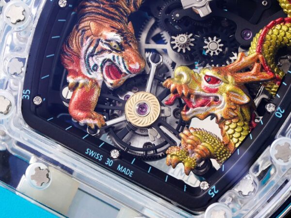 RICHARD MILLERM RM51 Transparent Tourbillon RM Factory Best Edition Tiger/Dragon Dial - Best Replica Watches Store For Sale!