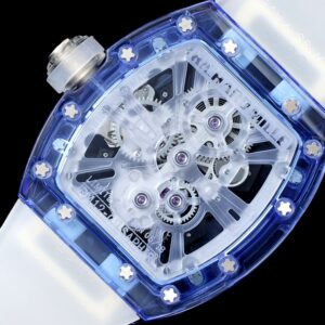 RICHARD MILLERM RM12-01 Blue Transparent Tourbillon RM Factory Best Edition Skeleton Dial - Best Replica Watches Store For Sale!