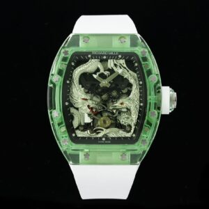 RICHARD MILLERM RM57 Green Transparent RM Factory Best Edition Silver Dragon Eagle Dial - Best Replica Watches Store For Sale!