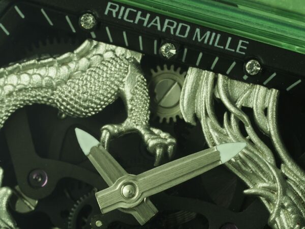 RICHARD MILLERM RM57 Green Transparent RM Factory Best Edition Silver Dragon Eagle Dial - Best Replica Watches Store For Sale!