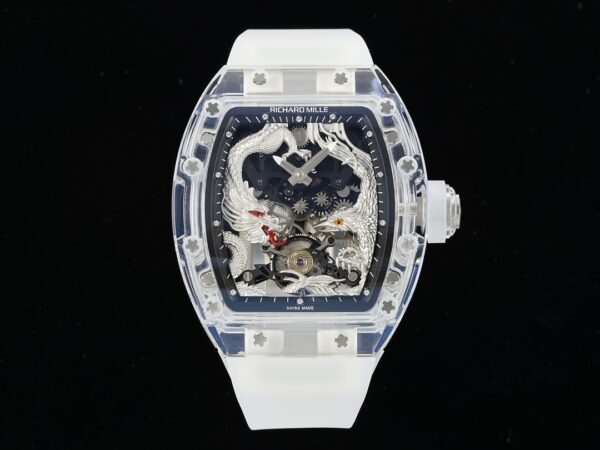 RICHARD MILLERM RM57 Tourbillon RM Factory Best Edition Silver Dragon Eagle Dial - Best Replica Watches Store For Sale!