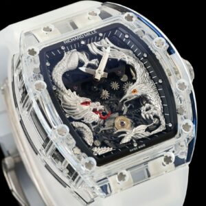 RICHARD MILLERM RM57 Tourbillon RM Factory Best Edition Silver Dragon Eagle Dial - Best Replica Watches Store For Sale!