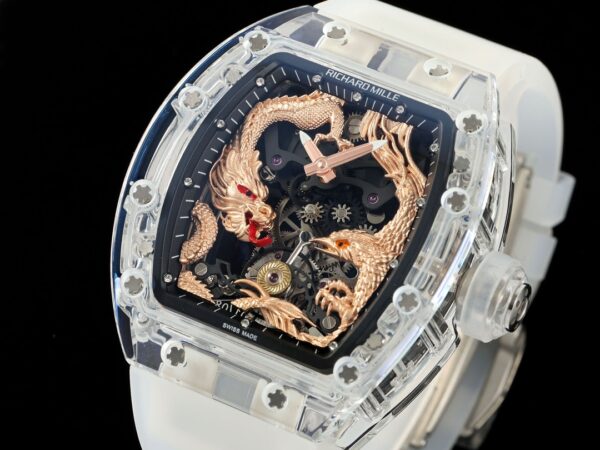 RICHARD MILLERM RM57 Tourbillon RM Factory Best Edition Gold Dragon Eagle Dial - Best Replica Watches Store For Sale!