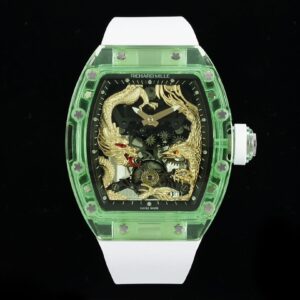 RICHARD MILLERM RM57 Green Transparent RM Factory Best Edition Gold Dragon Eagle Dial - Best Replica Watches Store For Sale!