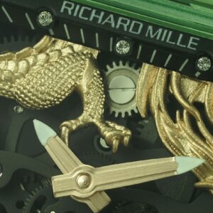 RICHARD MILLERM RM57 Green Transparent RM Factory Best Edition Gold Dragon Eagle Dial - Best Replica Watches Store For Sale!