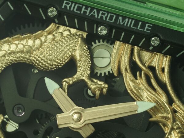 RICHARD MILLERM RM57 Green Transparent RM Factory Best Edition Gold Dragon Eagle Dial - Best Replica Watches Store For Sale!