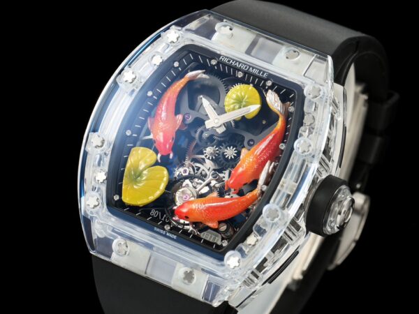 RICHARD MILLERM RMS10 Tourbillon Transparent RM Factory Best Edition Koi Fish Dial - Best Replica Watches Store For Sale!