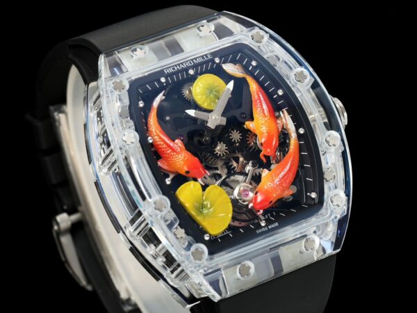RICHARD MILLERM RMS10 Tourbillon Transparent RM Factory Best Edition Koi Fish Dial - Best Replica Watches Store For Sale!