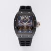 RICHARD MILLERM RM47 Tourbillon PVD YSF Best Edition Samurai Dial on Black Rubber Strap - Best Replica Watches Store For Sale!