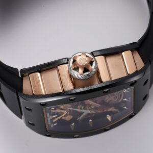 RICHARD MILLERM RM47 Tourbillon PVD YSF Best Edition Samurai Dial on Black Rubber Strap - Best Replica Watches Store For Sale!