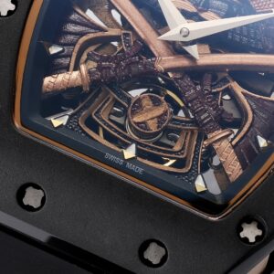 RICHARD MILLERM RM47 Tourbillon PVD YSF Best Edition Samurai Dial on Black Rubber Strap - Best Replica Watches Store For Sale!