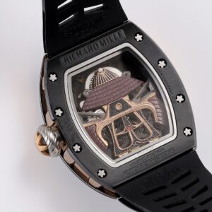 RICHARD MILLERM RM47 Tourbillon PVD YSF Best Edition Samurai Dial on Black Rubber Strap - Best Replica Watches Store For Sale!