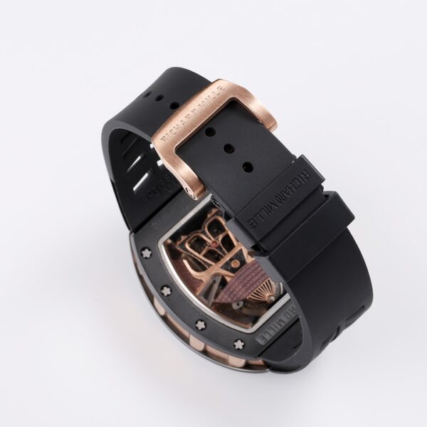 RICHARD MILLERM RM47 Tourbillon PVD YSF Best Edition Samurai Dial on Black Rubber Strap - Best Replica Watches Store For Sale!