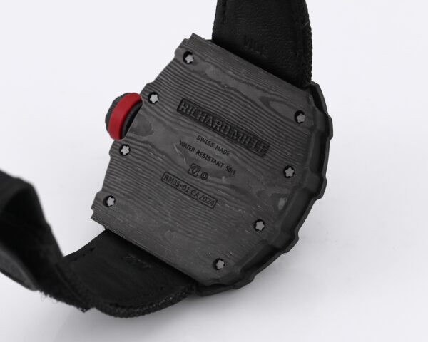 RICHARD MILLE RM35-01  Black Carbon BBR Factory Best Edition Skeleton Dial on Black Nylon Strap Clone RMUL3 - Best Replica Watches Store For Sale!