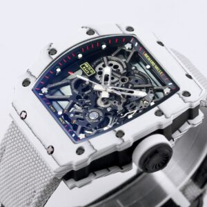 RICHARD MILLE RM35-01 White Carbon BBR Factory Best Edition White Nylon Strap - Best Replica Watches Store For Sale!