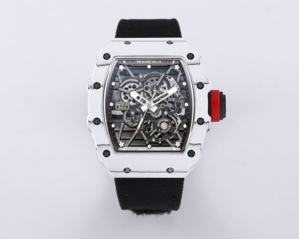 RICHARD MILLE RM35-01 White Carbon BBR Factory Best Edition Black Nylon Strap - Best Replica Watches Store For Sale!