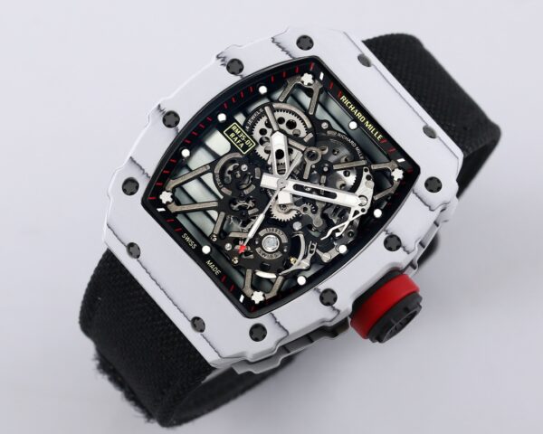 RICHARD MILLE RM35-01 White Carbon BBR Factory Best Edition Black Nylon Strap - Best Replica Watches Store For Sale!