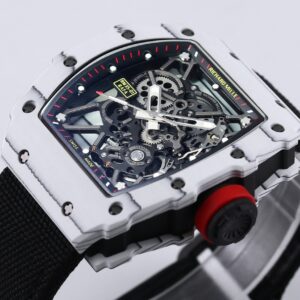 RICHARD MILLE RM35-01 White Carbon BBR Factory Best Edition Black Nylon Strap - Best Replica Watches Store For Sale!