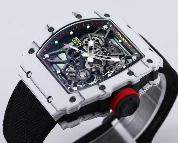RICHARD MILLE RM35-01 White Carbon BBR Factory Best Edition Black Nylon Strap - Best Replica Watches Store For Sale!