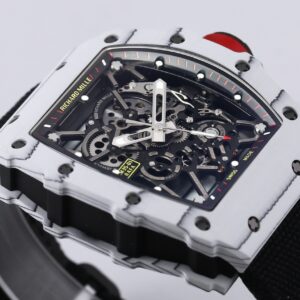 RICHARD MILLE RM35-01 White Carbon BBR Factory Best Edition Black Nylon Strap - Best Replica Watches Store For Sale!