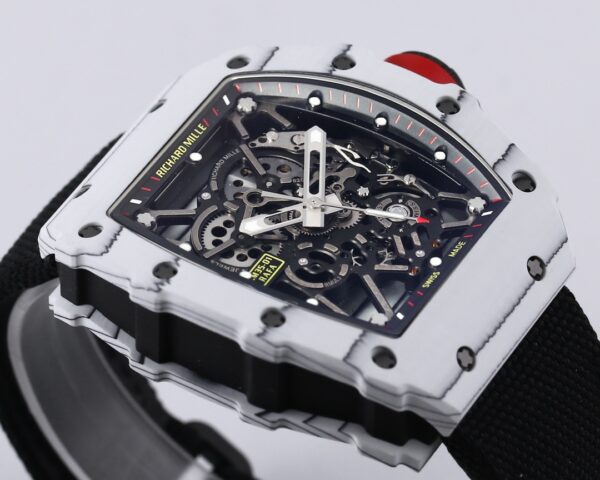 RICHARD MILLE RM35-01 White Carbon BBR Factory Best Edition Black Nylon Strap - Best Replica Watches Store For Sale!