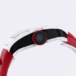 RICHARD MILLE RM35-01 White Carbon BBR Factory Best Edition Red Rubber Strap - Best Replica Watches Store For Sale!