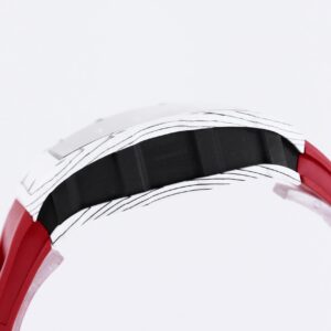 RICHARD MILLE RM35-01 White Carbon BBR Factory Best Edition Red Rubber Strap - Best Replica Watches Store For Sale!