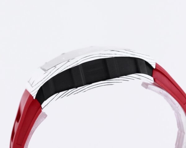 RICHARD MILLE RM35-01 White Carbon BBR Factory Best Edition Red Rubber Strap - Best Replica Watches Store For Sale!