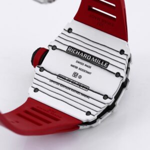 RICHARD MILLE RM35-01 White Carbon BBR Factory Best Edition Red Rubber Strap - Best Replica Watches Store For Sale!