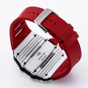 RICHARD MILLE RM35-01 White Carbon BBR Factory Best Edition Red Rubber Strap - Best Replica Watches Store For Sale!