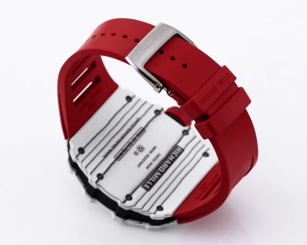 RICHARD MILLE RM35-01 White Carbon BBR Factory Best Edition Red Rubber Strap - Best Replica Watches Store For Sale!