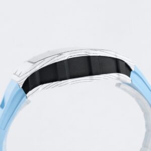 RICHARD MILLE RM35-01 White Carbon BBR Factory Best Edition Blue Rubber Strap - Best Replica Watches Store For Sale!