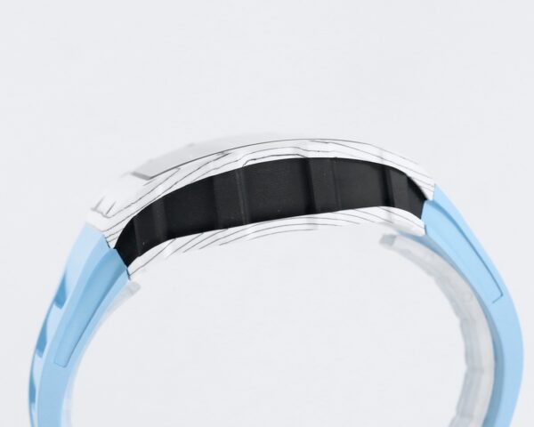 RICHARD MILLE RM35-01 White Carbon BBR Factory Best Edition Blue Rubber Strap - Best Replica Watches Store For Sale!