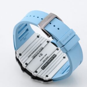 RICHARD MILLE RM35-01 White Carbon BBR Factory Best Edition Blue Rubber Strap - Best Replica Watches Store For Sale!
