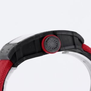 RICHARD MILLE RM35-01 Black Carbon BBR Factory Best Edition Red Nylon Strap - Best Replica Watches Store For Sale!
