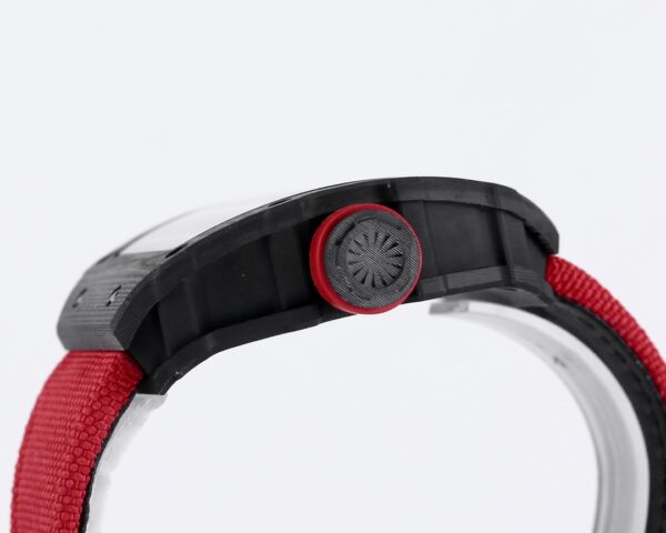 RICHARD MILLE RM35-01 Black Carbon BBR Factory Best Edition Red Nylon Strap - Best Replica Watches Store For Sale!