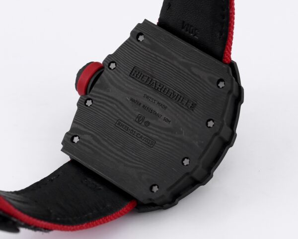 RICHARD MILLE RM35-01 Black Carbon BBR Factory Best Edition Red Nylon Strap - Best Replica Watches Store For Sale!