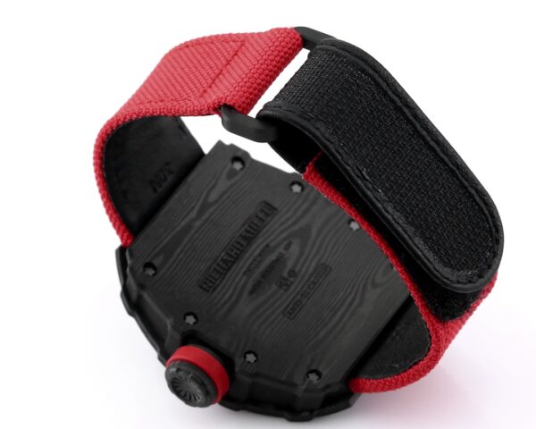 RICHARD MILLE RM35-01 Black Carbon BBR Factory Best Edition Red Nylon Strap - Best Replica Watches Store For Sale!