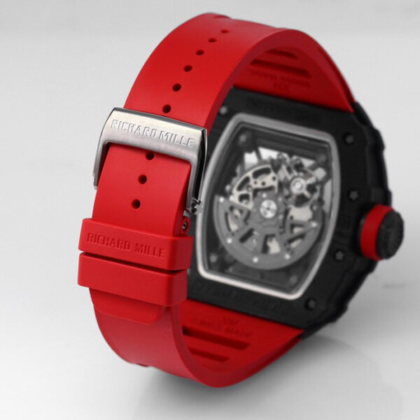 RICHARD MILLE RM35-02 Black Carbon BBR Factory Best Edition Red Rubber Strap - Best Replica Watches Store For Sale!