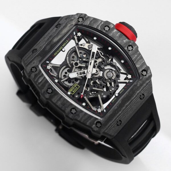 RICHARD MILLE RM35-02 Black Carbon BBR Factory Best Edition Black Rubber Strap - Best Replica Watches Store For Sale!