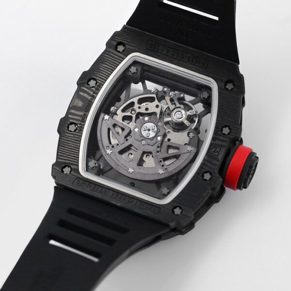 RICHARD MILLE RM35-02 Black Carbon BBR Factory Best Edition Black Rubber Strap - Best Replica Watches Store For Sale!