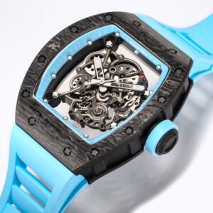 RICHARD MILLE RM055 NTPT BBR Factory Best Edition Blue Rubber Strap - Best Replica Watches Store For Sale!