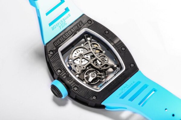 RICHARD MILLE RM055 NTPT BBR Factory Best Edition Blue Rubber Strap - Best Replica Watches Store For Sale!